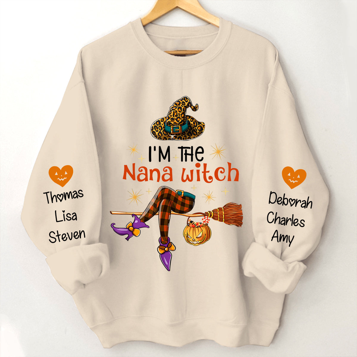 Personalized I'm The Grandma Witch Halloween Sweatshirt