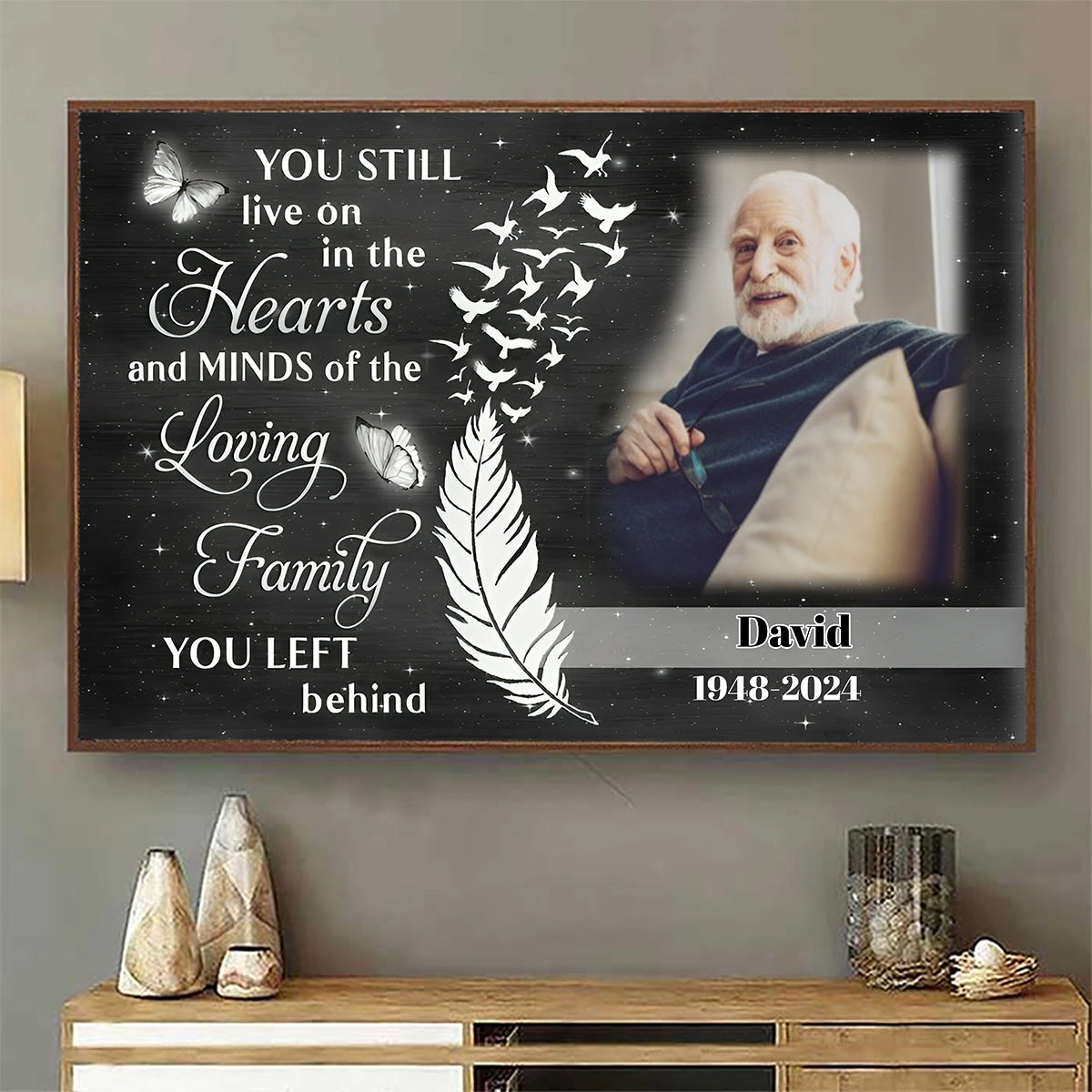 Custom Sympathy Gift for Loss of Loved Ones Personalized Memorial Canvas/Poster