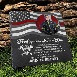 Firefighter Personalized Memorial Stone