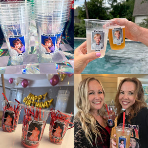 Plastic Party Cups Personalized Birthday Custom Face Party Decorations