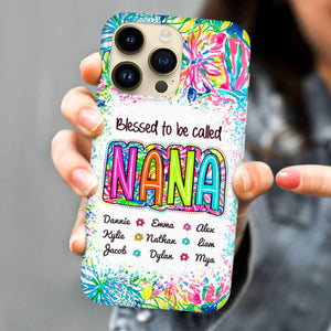 Blessed to be called Grandma Nana Gigi - Personalized  Scribble Doodle Phone case