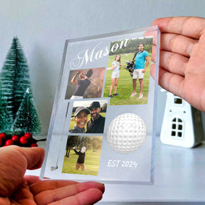 Personalized Golfing Collage Photo Acrylic Plaque