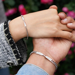 Personalized Couple Infinity Shape Stainless Bracelet