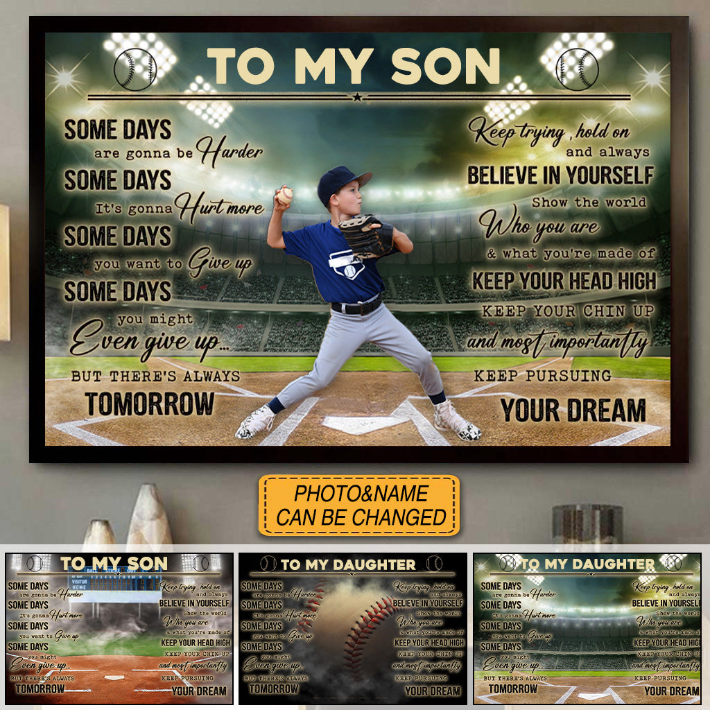 Personalized Baseball Happy Father'S Day Canvas, Gift For Sport Player