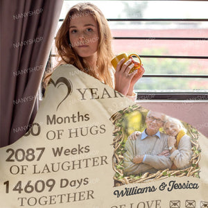 Anniversary Blanket Gifts - Custom Blanket Gift For Couple - Personalized Gifts For Couples