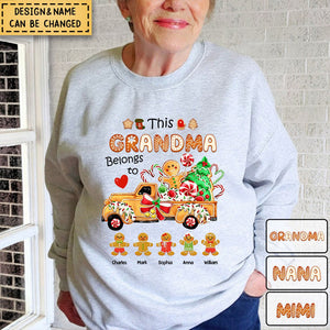 This Grandma Belongs To Kids - Personalized Sweatshirt - Christmas Gift For Grandma