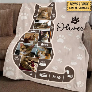 Personalized Cat Photo Collage Blanket, Best Gifts For Cat Owners, Cat Lover Gift