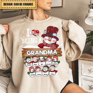 I Love Being A Grandma - Family Personalized Sweatshirt - Christmas Gift For Mom, Grandma