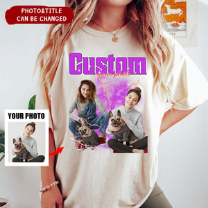 Personalized Portrait Photo With Retro Style Pure cotton T-shirt