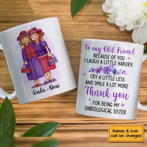 Personalized Old Friend Smile A Lot More Mug