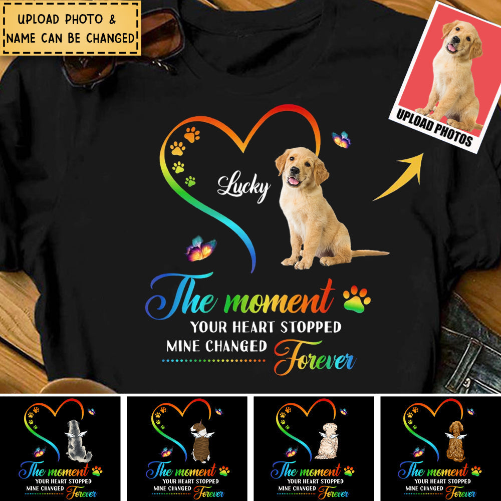 Gift For Loss Pet Memorial My Heart Changed Forever Shirt - T-shirt - Sweatshirt