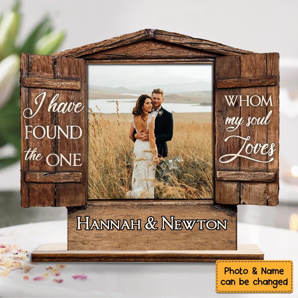 Wooden Photo Plaque for Couples