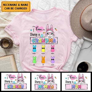 I Love Being A Grandma Easter Rabbit  Personalized Pure Cotton T-shirt