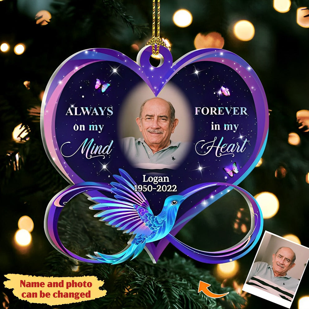 Always in my Mind Forever in my Heart Memorial Ornament - barods