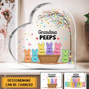 Personalized Grandma's Easter Heart-Shaped Acrylic Plaque