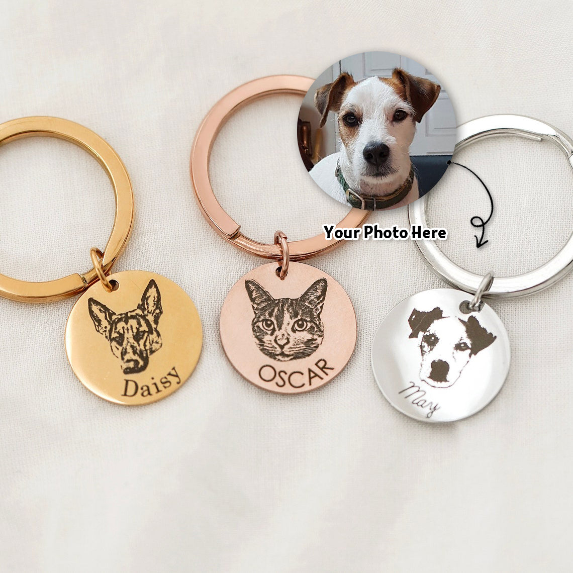  French Bulldog Gifts, Personalized French Bulldog Keychain,  Custom Engraved Dog Keychain, Memorial Keepsake for Dog Mom and Dad :  Handmade Products