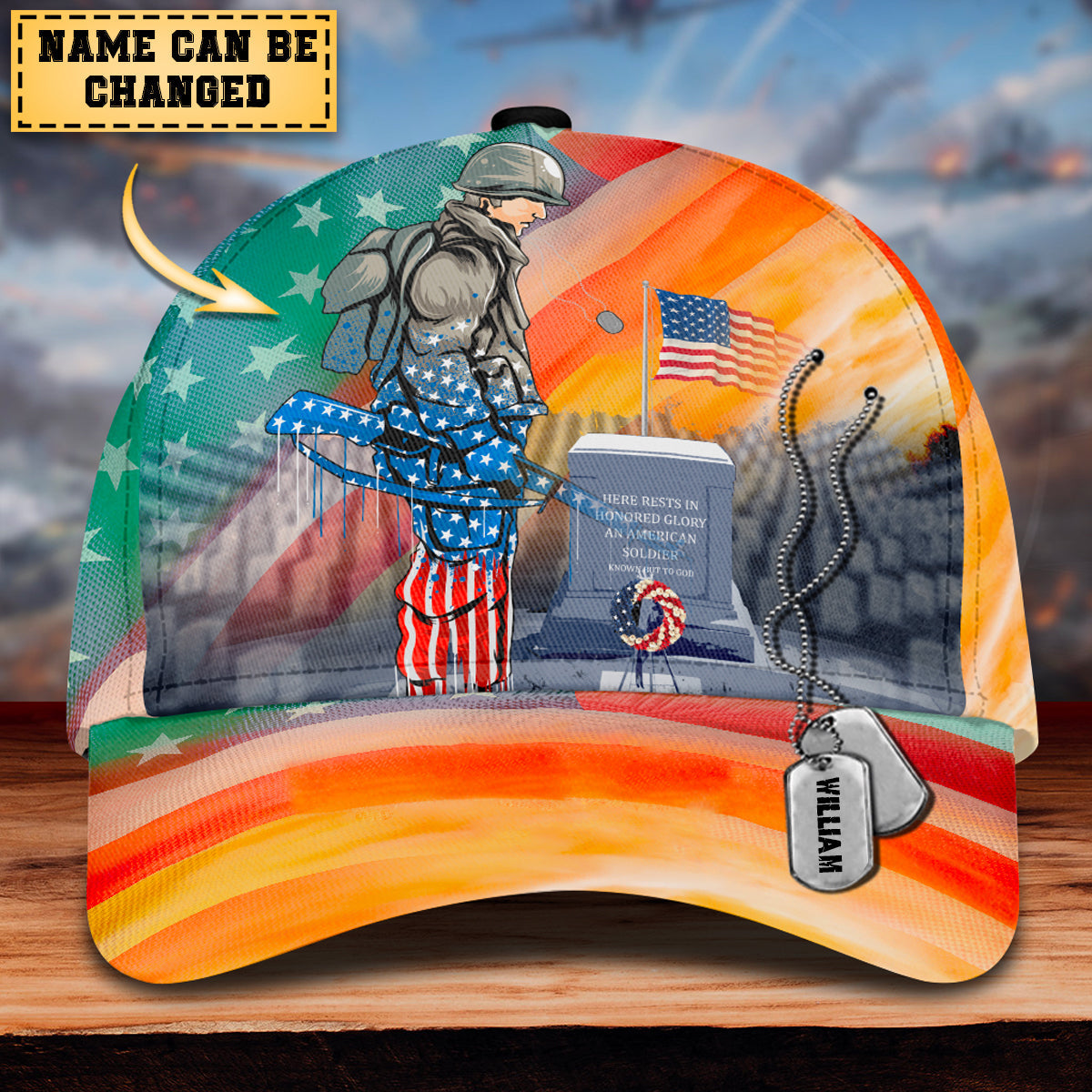 US VETERAN - MEMORIAL DAY REMEMBER AND HONOR 3D CAP