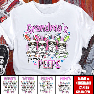 Personalized Grandma's Favorite Easter Bunny Pure Cotton T-Shirt