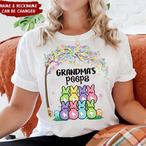 Personalized Easter Custom Grandma's Bunnies Pure Cotton T-Shirt