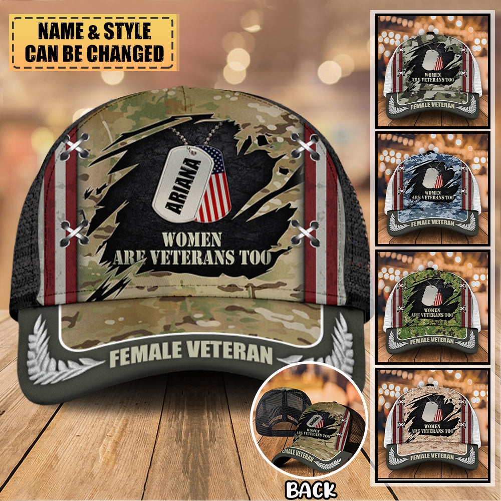 Personalized Classic Cap-Women Are Veterans Too