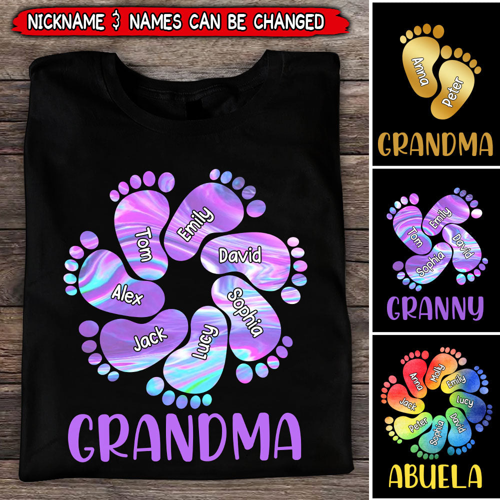 Custom First Mom Now Grandma Canvas With Kid's Name, Personalized