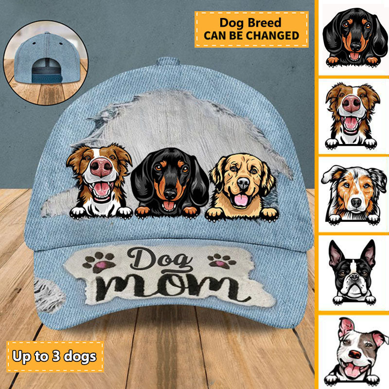 PERSONALIZED DOG MOM PEAKED CAP