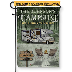 Personalized Camping Life Is Better At The Campsite Custom Flag