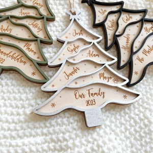 Personalized Christmas tree Family Ornament Christmas Gift