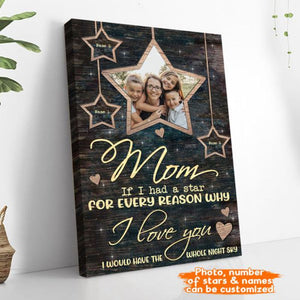 Mom If I Had A Star Personalized Mother's Day Canvas