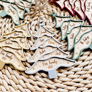 Personalized Christmas tree Family Ornament Christmas Gift