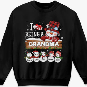 I Love Being A Grandma - Family Personalized Sweatshirt - Christmas Gift For Mom, Grandma