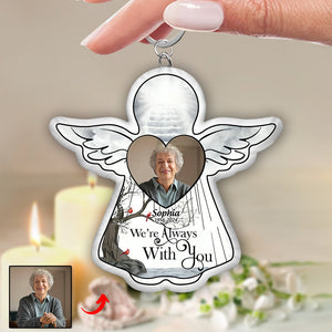 Custom Photo I'm Always With You - Memorial Gift For Family, Friends - Personalized Angel Doll Keychain