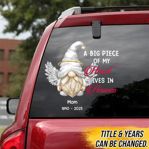 Personalized a Big Piece of My Heart Lives in Heaven Decal