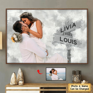 Personalized I Love You Sign Couple Est Photo Poster