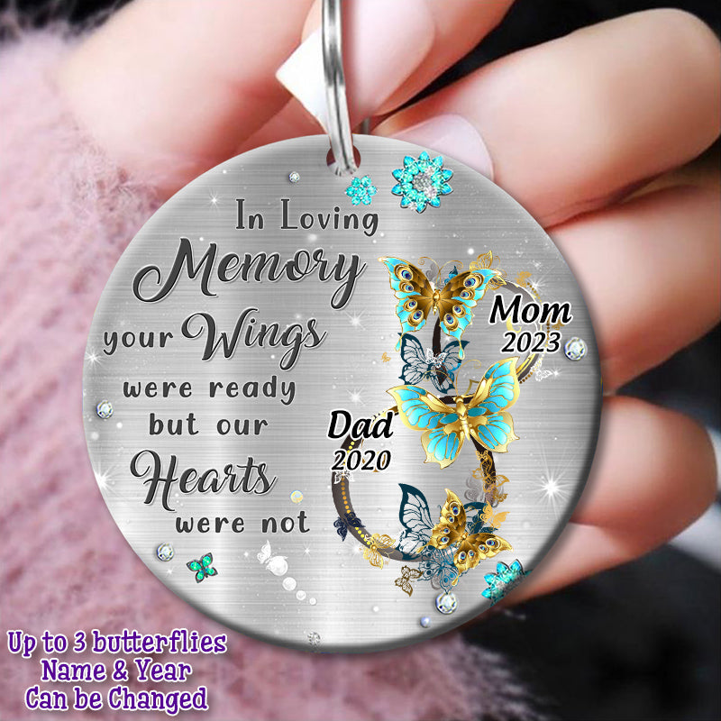 Personalized Infinite Love Butterfly Memorial Keychain