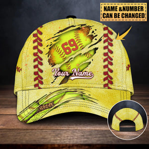 Personalized Custom Crack Softball Classic Cap