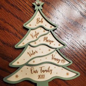 Personalized Christmas tree Family Ornament Christmas Gift